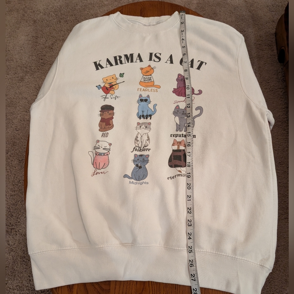 Karma Is A Cat Swifties Sweatshirt, size L - Picture 3 of 7